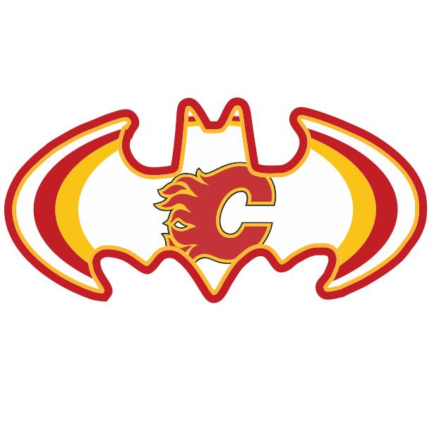 Calgary Flames Batman Logo iron on heat transfer